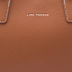 Avril Fine Tan Satchel Bag - Lino Perros