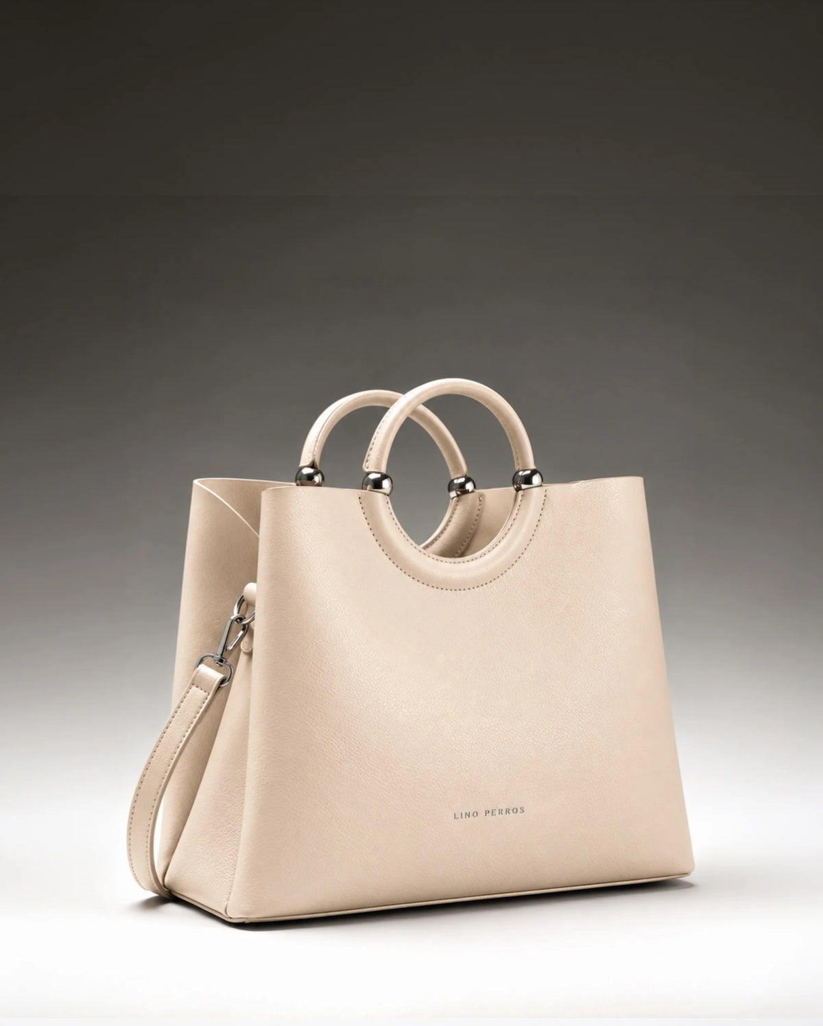 Avril Top Handle Beige Satchel Bag - Lino Perros