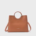 Avril Top Handle Tan Satchel Bag - Lino Perros