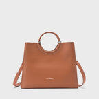 Avril Top Handle Tan Satchel Bag - Lino Perros