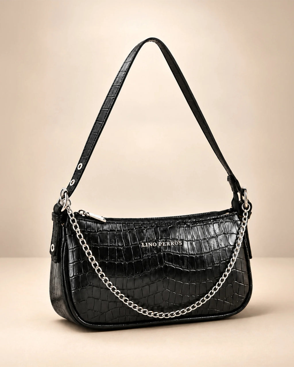 Voyage Flawless Black Shoulder Bag - Lino Perros