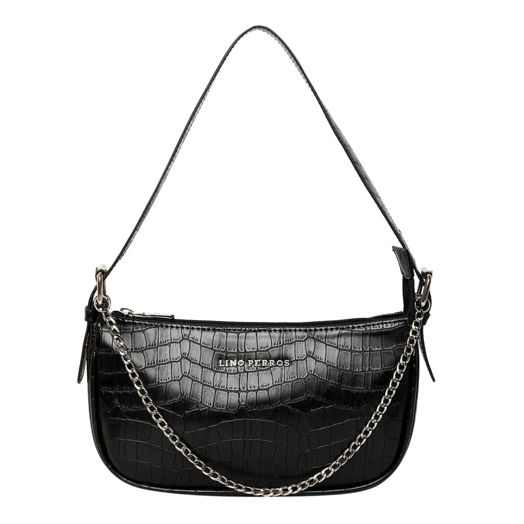 Voyage Flawless Black Shoulder Bag - Lino Perros