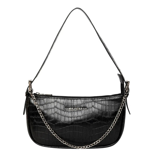 Voyage Flawless Black Shoulder Bag - Lino Perros