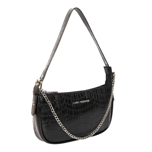 Voyage Flawless Black Shoulder Bag - Lino Perros