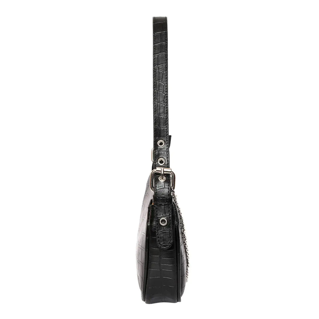 Voyage Flawless Black Shoulder Bag - Lino Perros