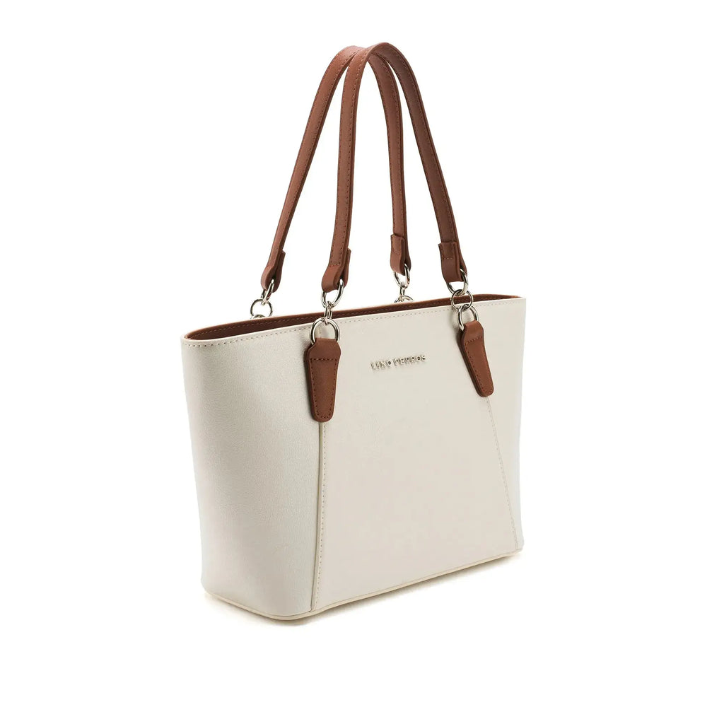 Avril Exquisite White Tote Bag - Lino Perros