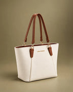 Avril Exquisite White Tote Bag - Lino Perros