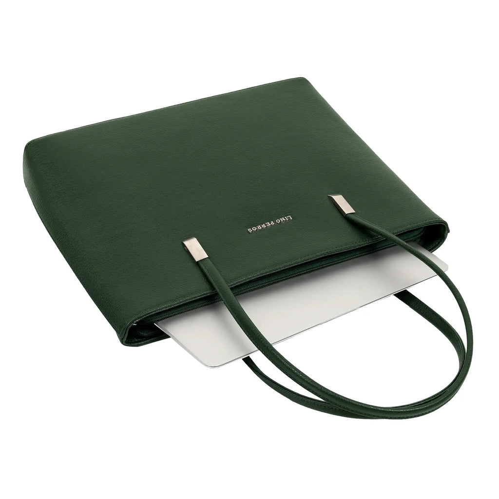 Voyage Classy Deep Green Laptop Bag - Lino Perros