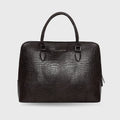 Voyage Organizer Brown Croco Laptop Bag - Lino Perros