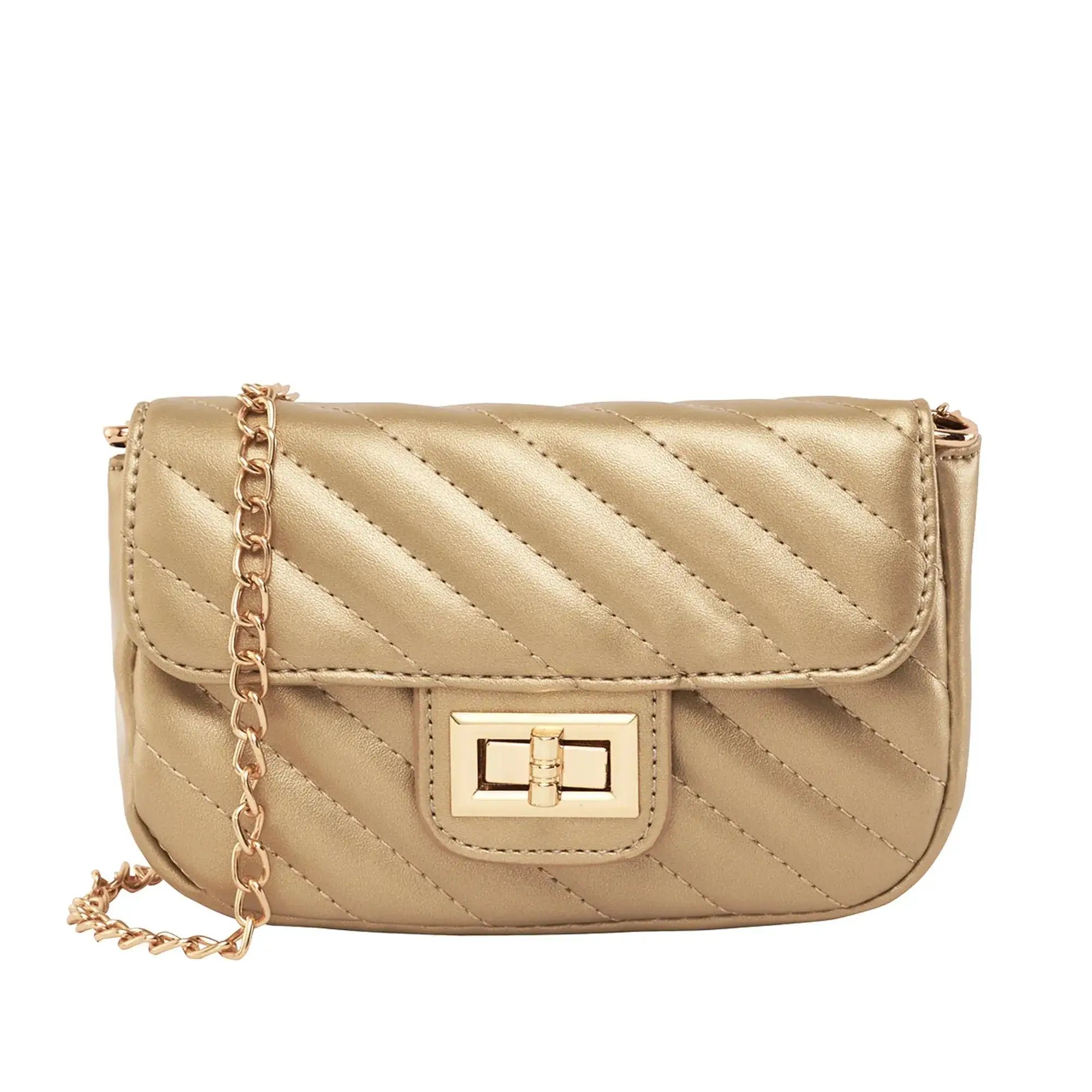 Maddie Popular Mini Golden Shoulder Bag - Lino Perros