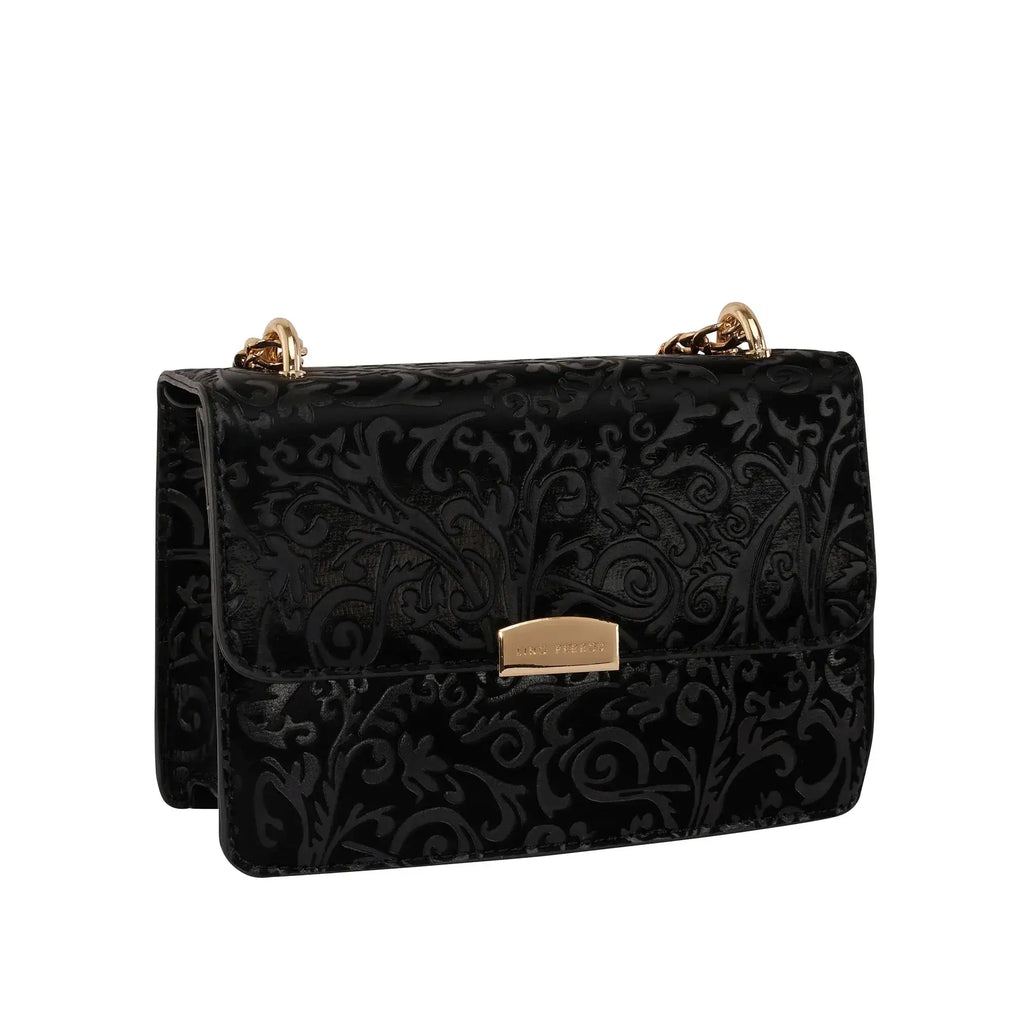 Valley Imprint Black Shoulder Bag - Lino Perros