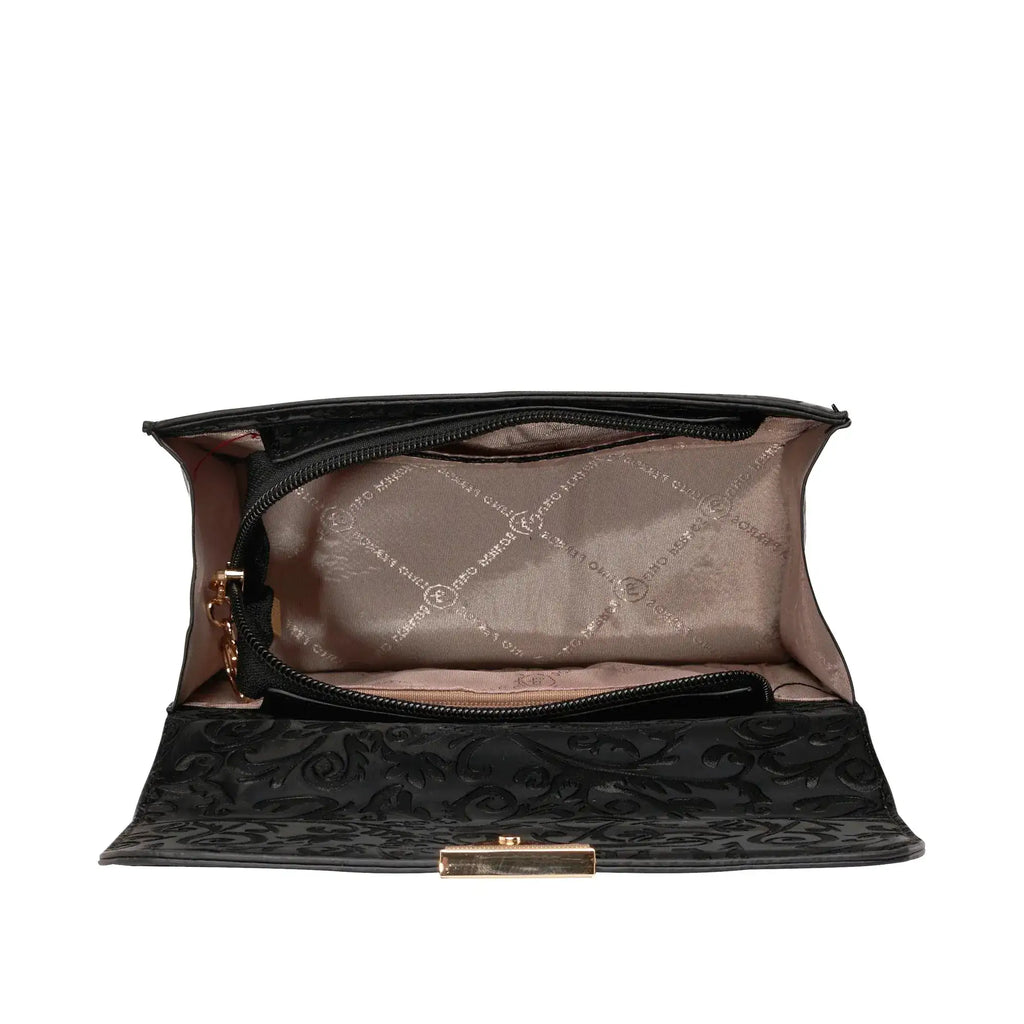 Valley Imprint Black Shoulder Bag - Lino Perros