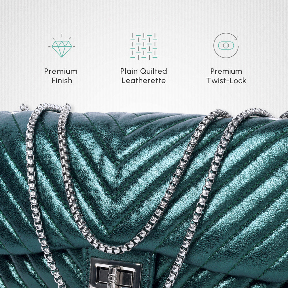 LINO PERROS WOMEN'S QUILTED HAND BAG