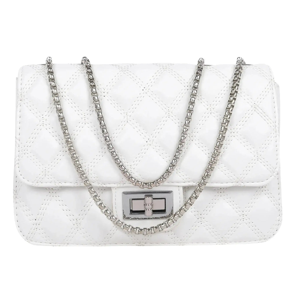 Maddie High Fashion White Shoulder Bag - Lino Perros