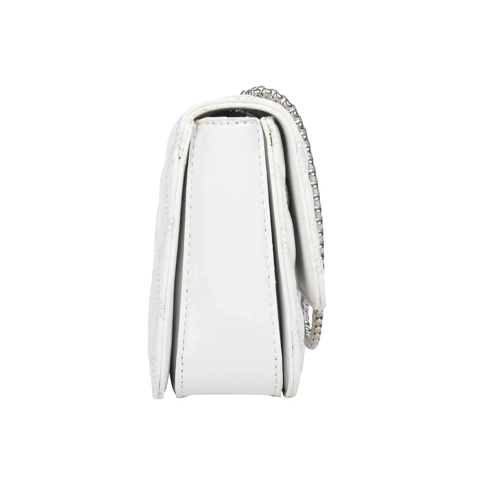 Maddie High Fashion White Shoulder Bag - Lino Perros