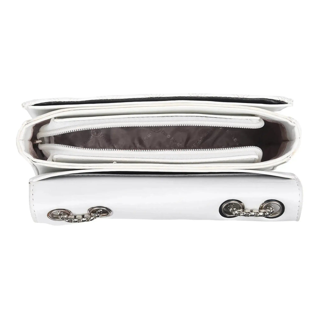 Maddie High Fashion White Shoulder Bag - Lino Perros