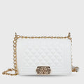 Maddie Revolution White Shoulder Bag - Lino Perros