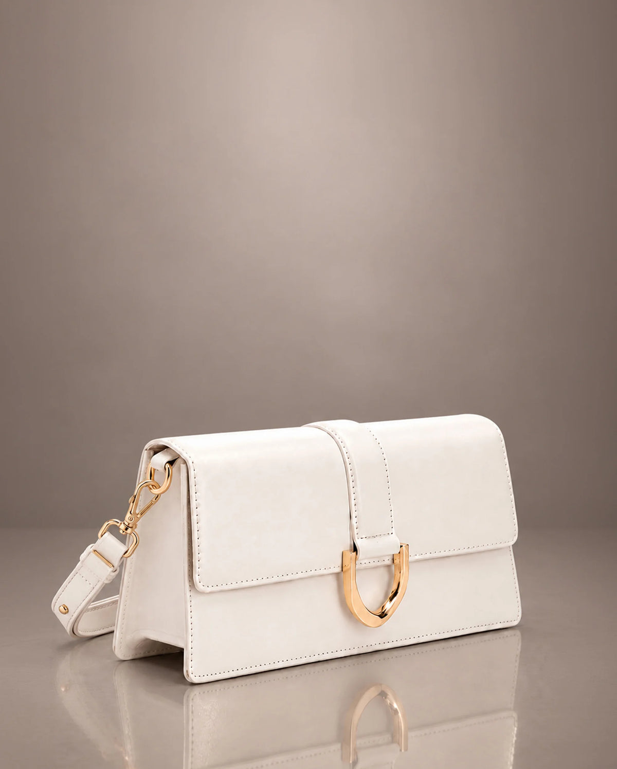 Monroe Focus White Shoulder Bag - Lino Perros