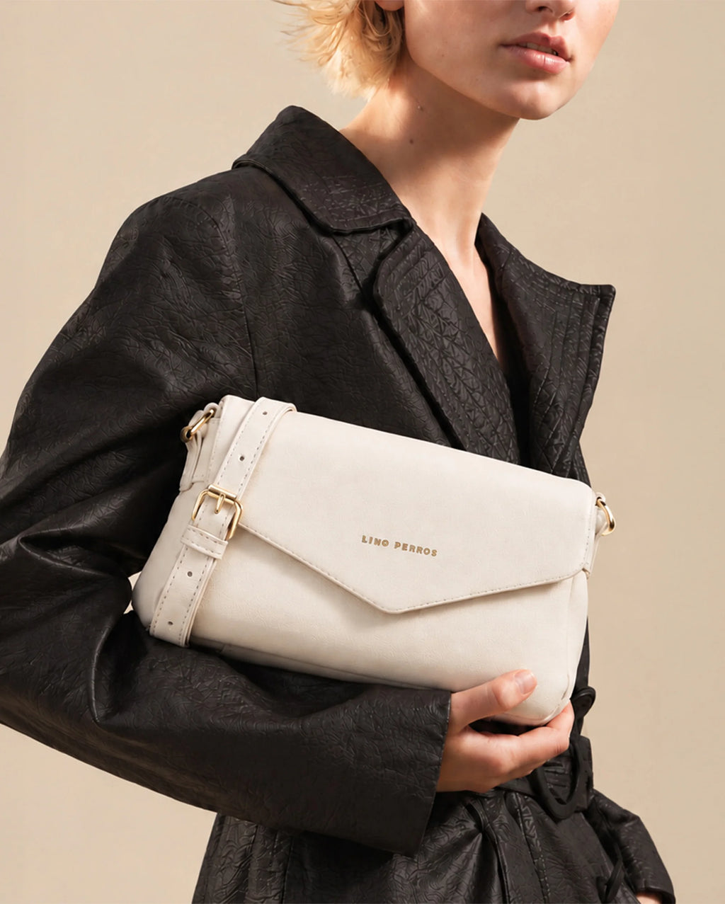 Maddie Toffee Mini Beige Shoulder Bag - Lino Perros