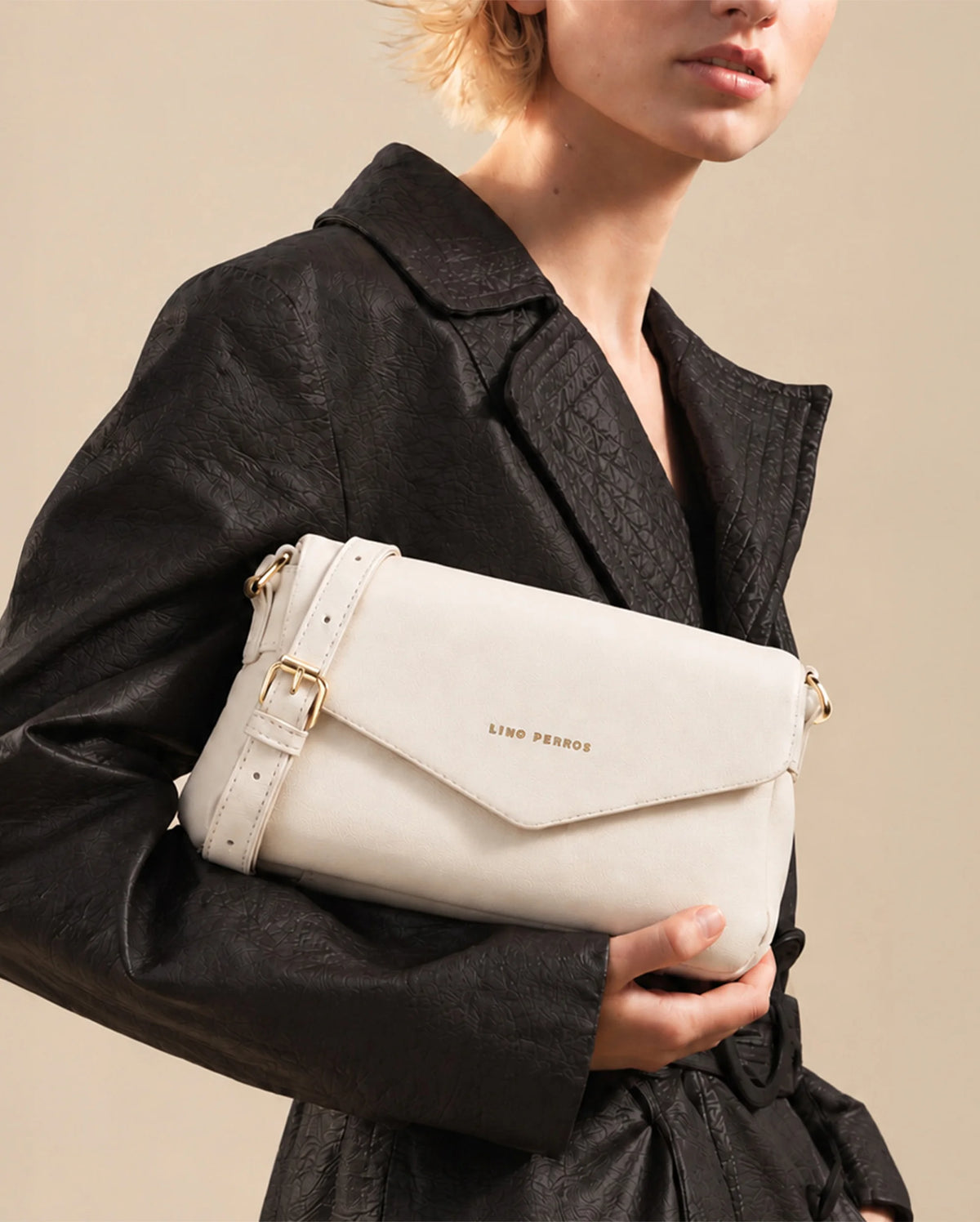 Maddie Toffee Mini Beige Shoulder Bag - Lino Perros