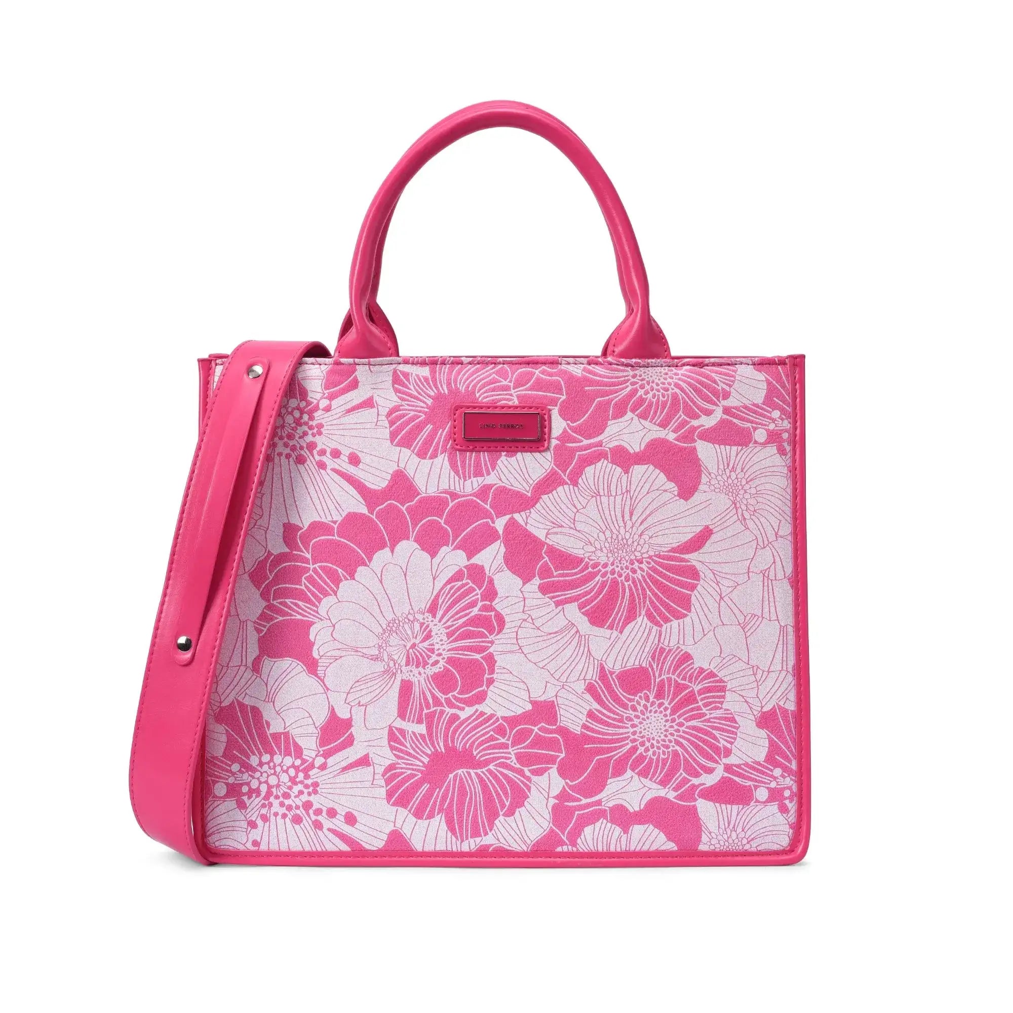 Nelly Café Fuchsia Satchel Bag - Lino Perros