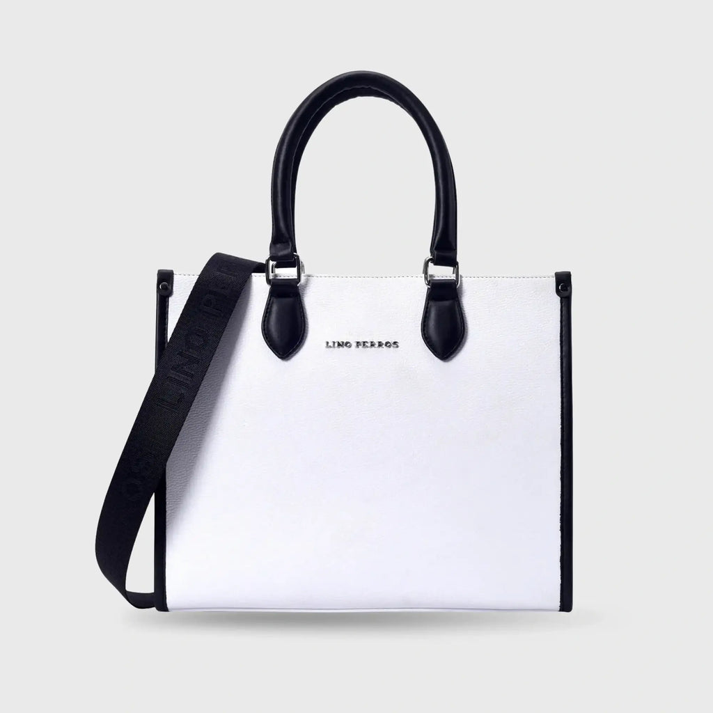 Monroe Versatile Solid White Tote Bag - Lino Perros
