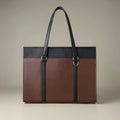 Monroe Accented Durable Brown Tote Bag - Lino Perros