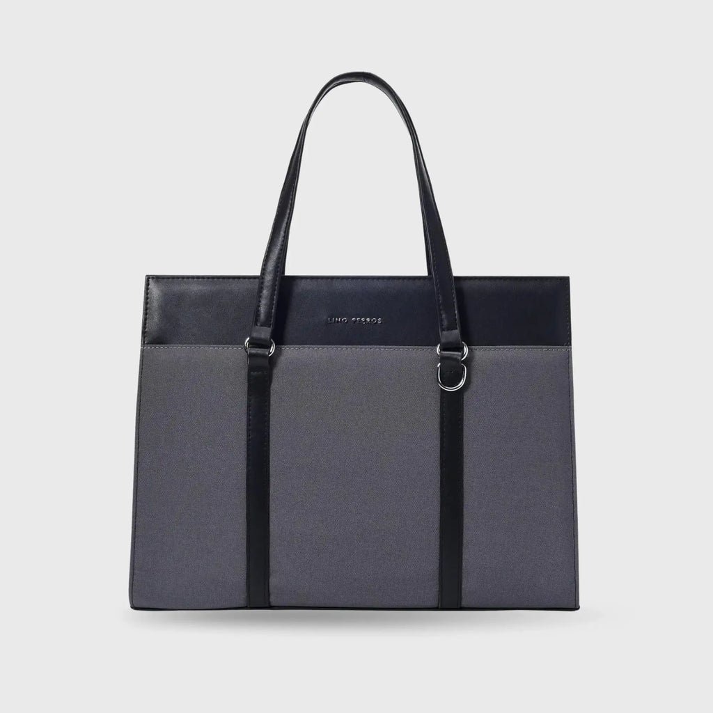 Monroe Accented Durable Grey Tote Bag - Lino Perros