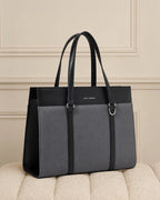 Monroe Accented Durable Grey Tote Bag - Lino Perros