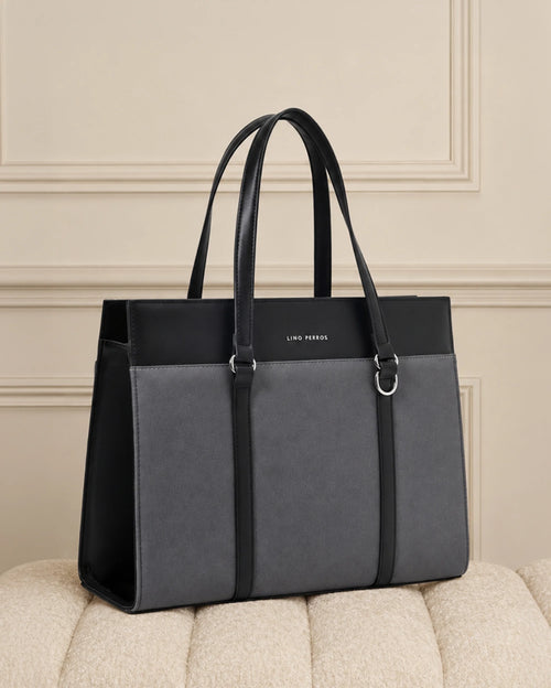 Monroe Accented Durable Grey Tote Bag - Lino Perros