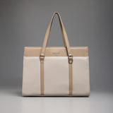 Monroe Accented Durable Off-White Tote Bag