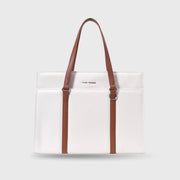 Monroe Accented Durable White Tote Bag