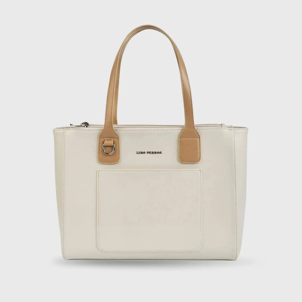 Monroe Elegant Off White Tote Bag - Lino Perros