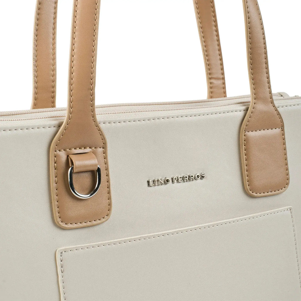 Monroe Elegant Off White Tote Bag - Lino Perros