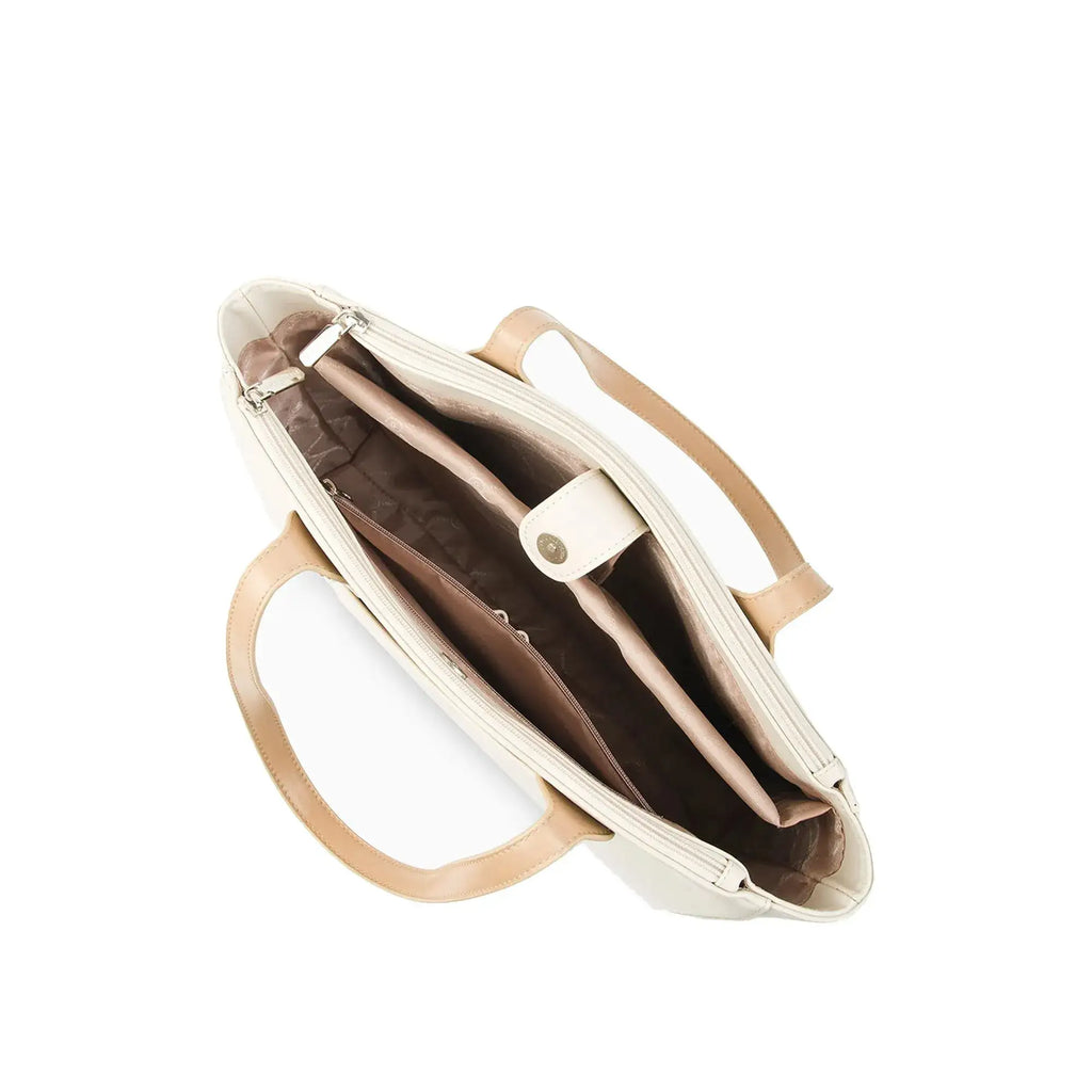 Monroe Elegant Off White Tote Bag - Lino Perros