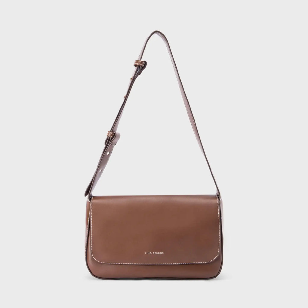 Blythe Chic Coffee Shoulder Bag - Lino Perros