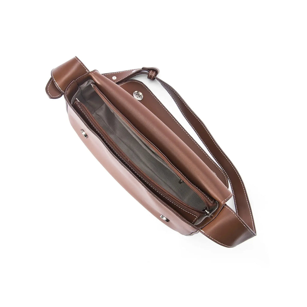 Blythe Chic Coffee Shoulder Bag - Lino Perros