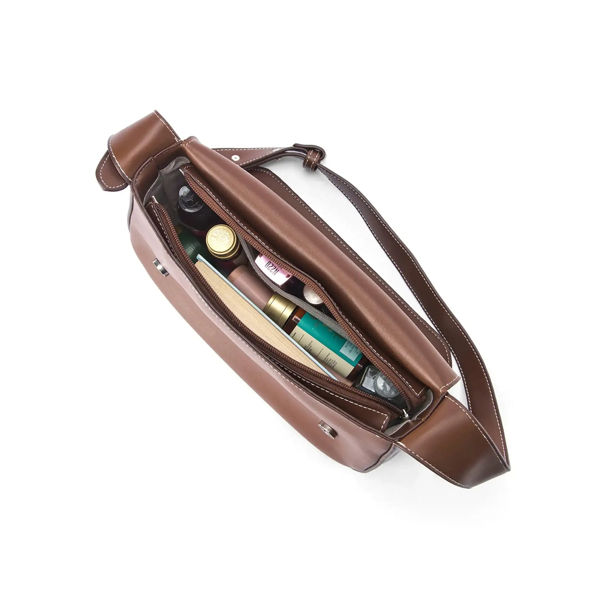 Blythe Chic Coffee Shoulder Bag - Lino Perros