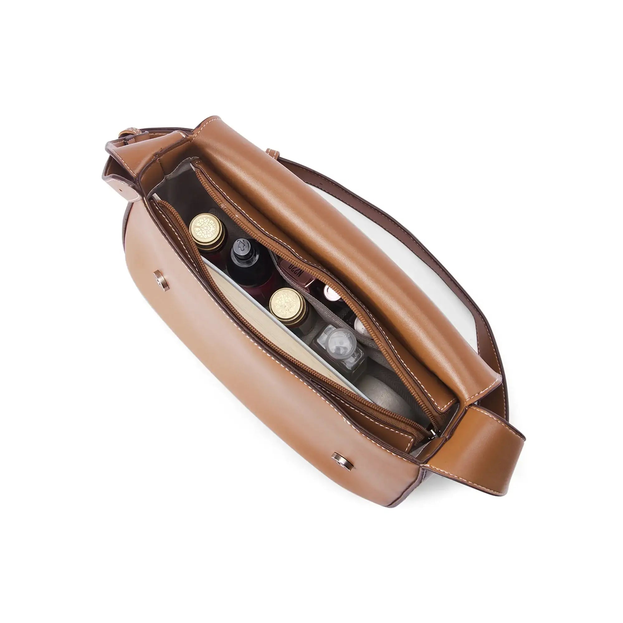 Blythe Chic Tan Shoulder Bag - Lino Perros
