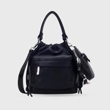 Voyage Edgy Cute Small Black Bucket Bag