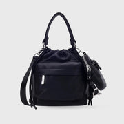 Voyage Edgy Cute Small Black Bucket Bag