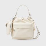 Voyage Edgy Cute Small White Bucket Bag