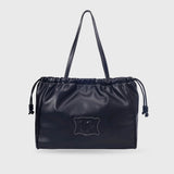 Harper Drawstring Black Tote Bag