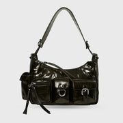Harper Utility Black Shoulder Bag