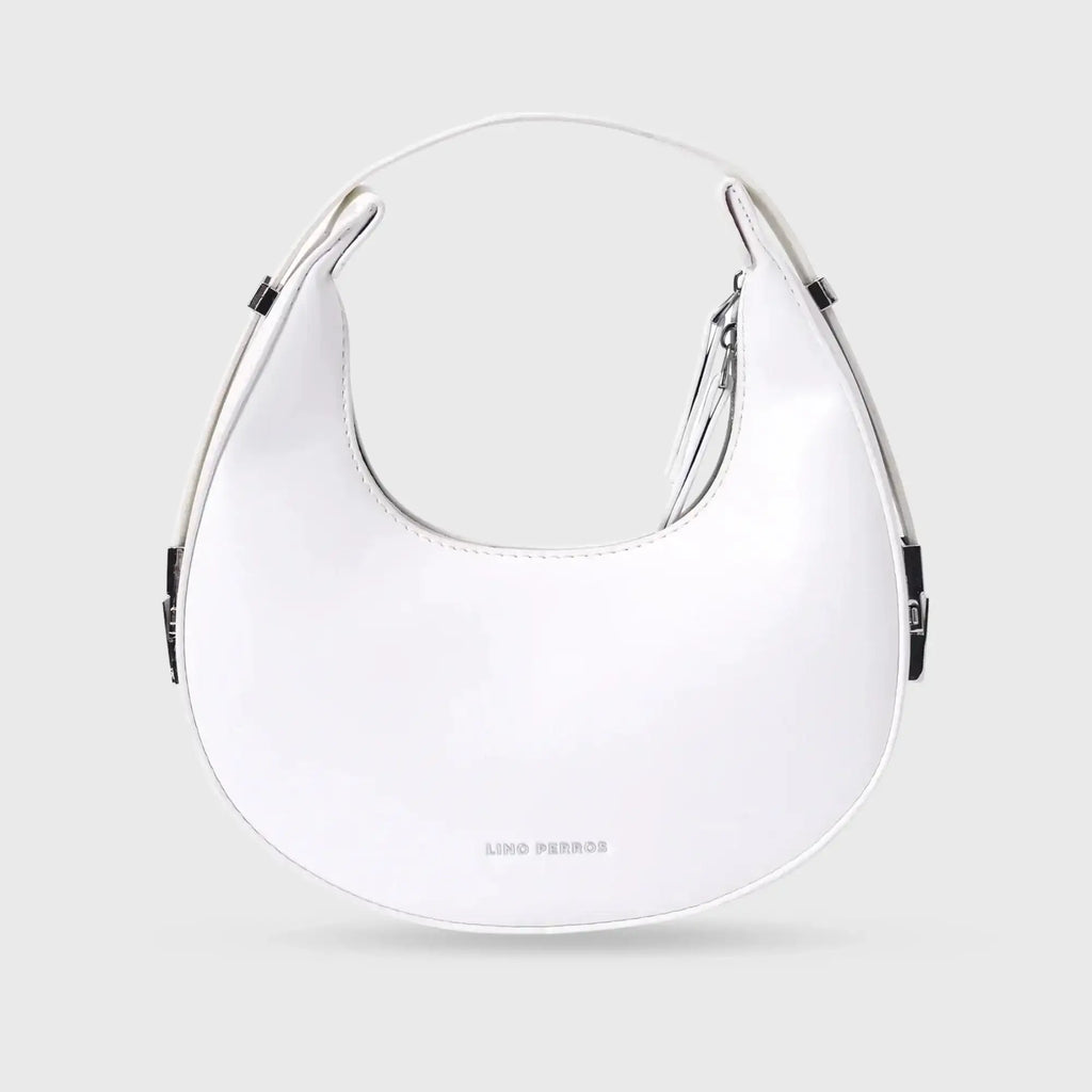 Avril Lunar White Shoulder Bag - Lino Perros