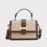 Valley Floral-Infused Beige Satchel Bag