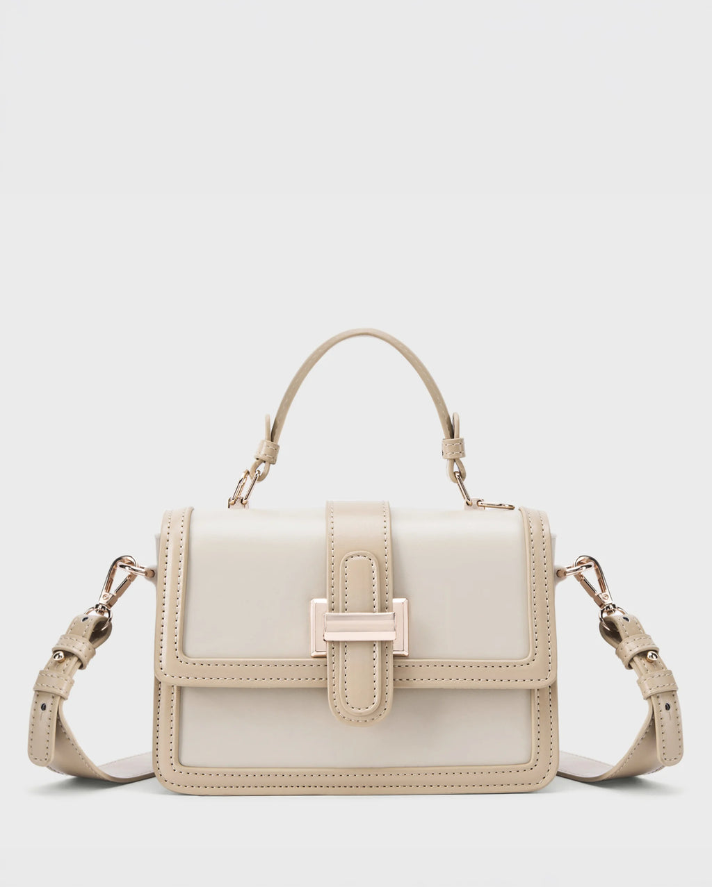 Valley Soft Off-White Contrast Satchel Bag