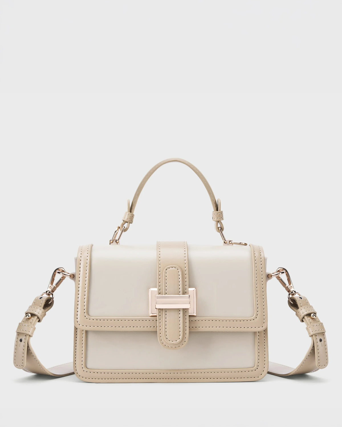 Valley Soft Off-White Contrast Satchel Bag