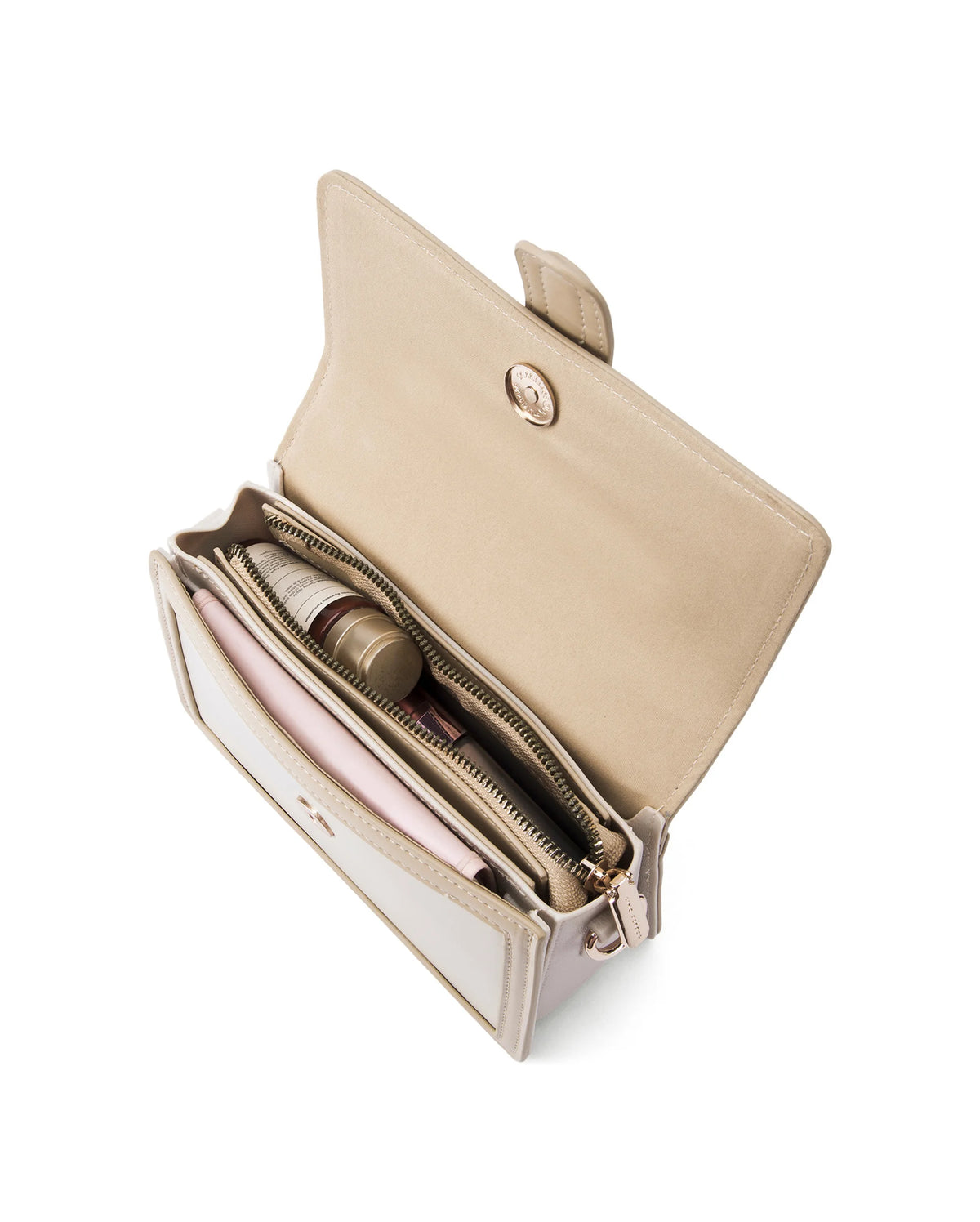 Valley Soft Off-White Contrast Satchel Bag