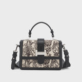 Valley Floral-Infused White Satchel Bag